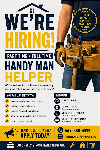 Huskies Homefix is hiring tradespeople across the GTA